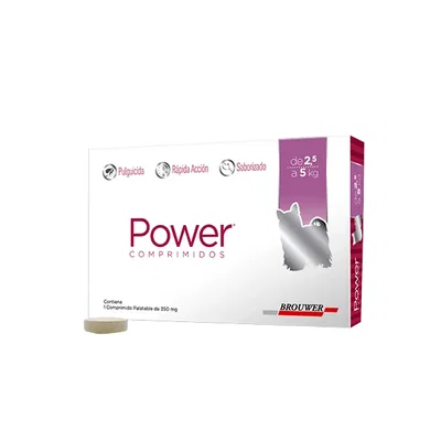Power Comprimidos para Perros de 2,5 a 5 kg – Antipulgas y Garrapaticida Oral