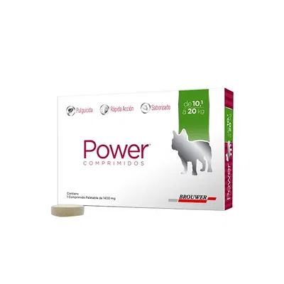 Power Comprimidos para Perros de 10 a 20 kg – Antipulgas y Garrapaticida Oral