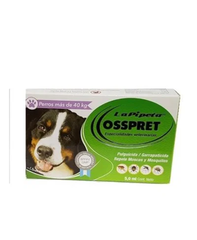 Pipeta Osspret para Perros de 41 a 60 kg | Pulguicida, Garrapaticida y Repelente