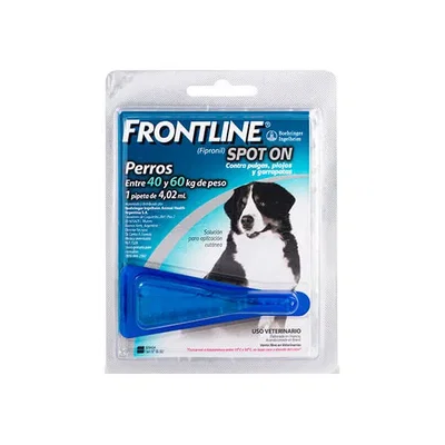 Pipeta Frontline Spot On para Perros de 40 a 60 kg | Pulguicida y Garrapaticida