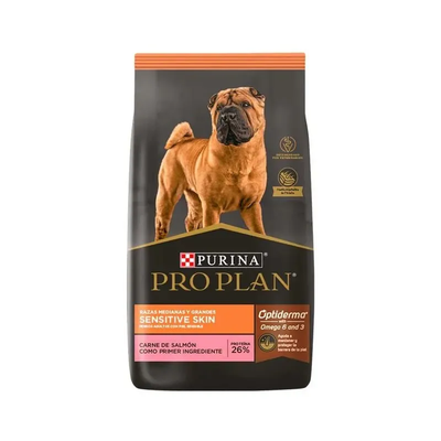 PRO PLAN Perro Adulto Sensitive Skin Razas Medianas y Grandes – Bolsón x3kg