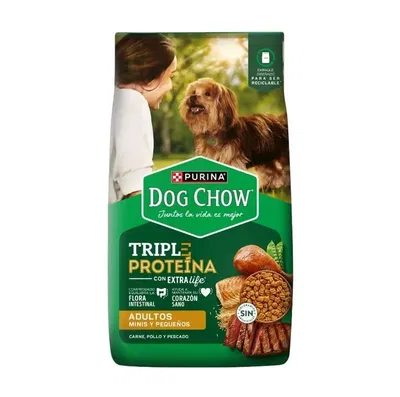 DOG CHOW Triple Protein Adultos minis y pequeños x 20 kg