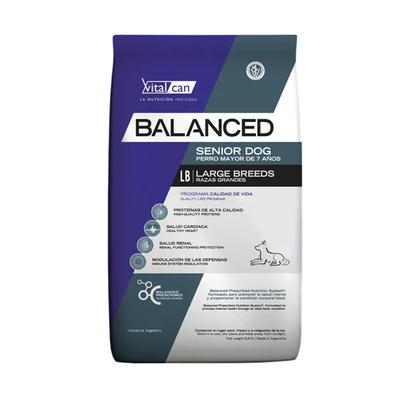 Vitalcan Balance Senior – Perros Senior Razas Grandes – Bolsón x15kg