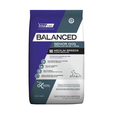 Vitalcan Balance Senior – Perros Senior Razas Medianas – Bolsón x12kg