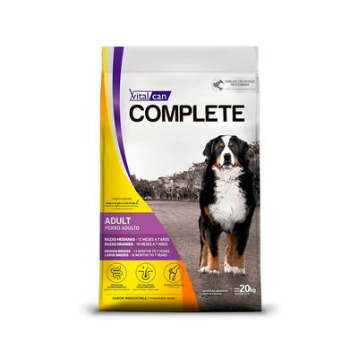 Vitalcan Complete Perro Adulto Razas Medianas y Grandes – Bolsón x20 kg