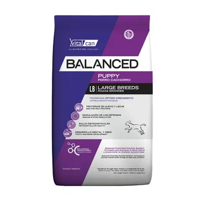 VITALCAN BALANCED PERROS CACHORROS RAZAS GRANDES – Bolsa de 20 kg