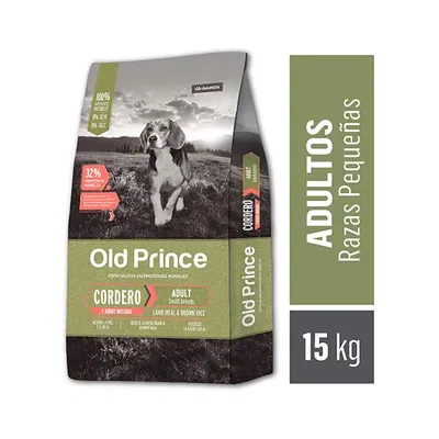 OLD PRINCE Cordero y Arroz Adulto Pequeñas Razas x 15 kg