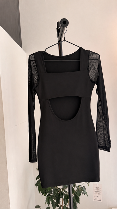 VESTIDO MANGAS TRANSPARENCIA