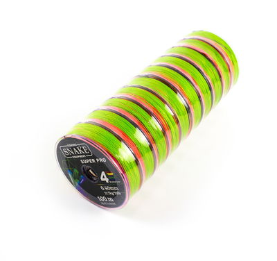 MULTIFILAMENTO SNAKE 4X 100 MTS MULTICOLOR