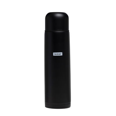TERMO ACERO DE 1000ML CON TAPON CEBADOR NEGRO