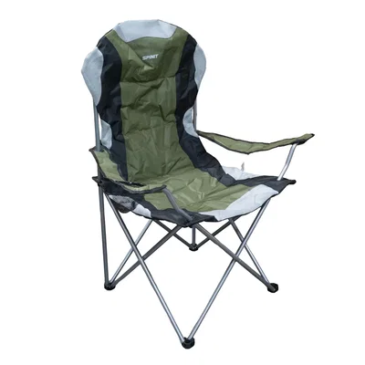 Sillón Director Spinit 140 Acolchado Plegable con Portavaso — Verde | Camping y Pesca