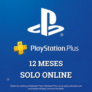 Playstation Plus SOLO ONLINE (12 MESES)