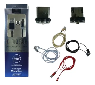 CABLE MAGNÉTICO TIME V8 + TIPO C. 🔌