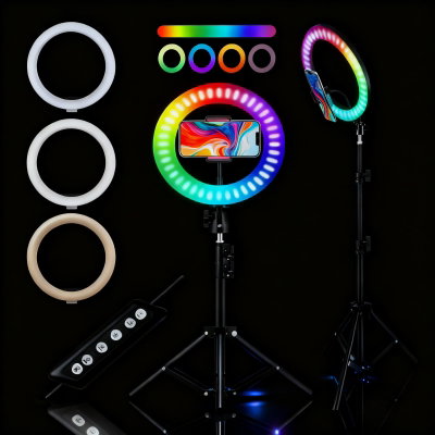 Aro de Luz RGB + Trípode. 🌈🎥