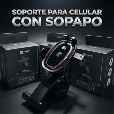 SOPORTE PARA AUTO KARSEN 360° CON Sopapo. 📱