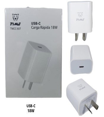 CABEZAL CARGADOR 18W TIME TIPO C. 🔌