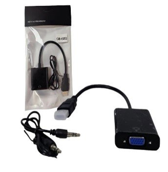 ADAPTADOR HDMI A VGA + AUDIO. 🔄