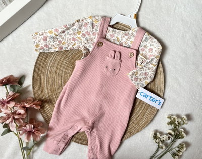 Set jardinero “Pink Bunny” - Carter’s 