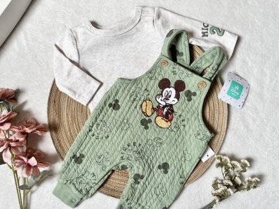 Conjunto Jardinero green Mickey - Disney baby 
