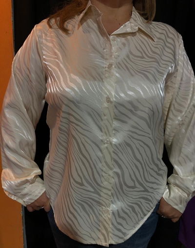 Camisa cebra brillosa
