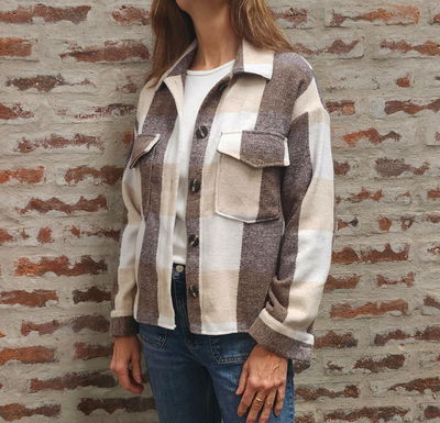 Camisaco escocés de paño