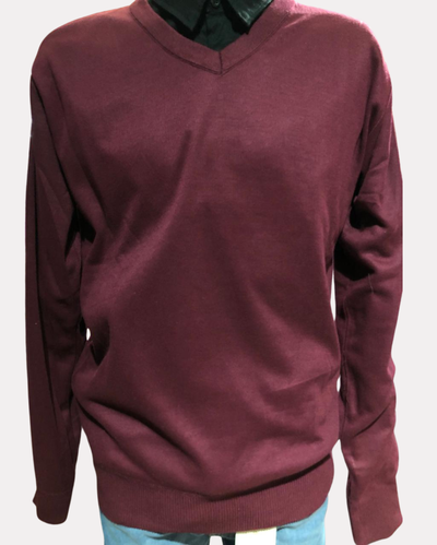 Sweater escote en V de lanilla