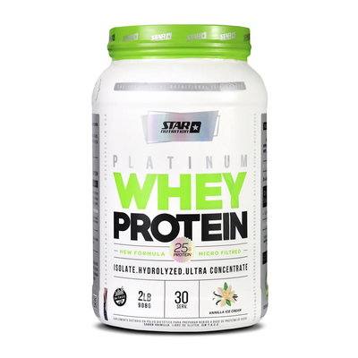 Platinum Whey Protein Star Nutrition Pote 2lb - ¡Ganancia Muscular!