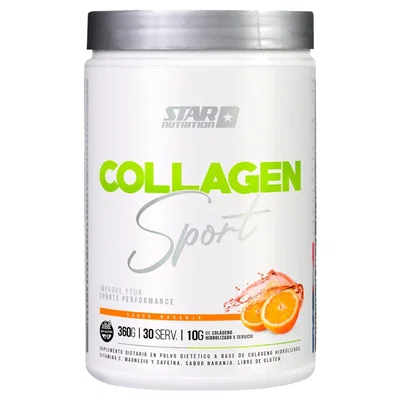 Collagen SPORT Naranja 360 Gr en polvo Star Nutrition con Cafeína