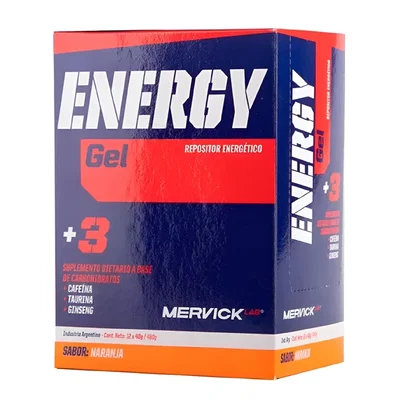 Caja de 12 Geles Repositores Energéticos "Energy Gel" de Mervick