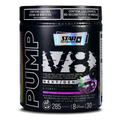 Pre Entreno Pump V8 285gr Star Nutrition Saborizado