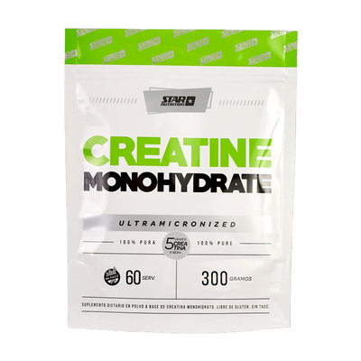  Creatina Monohidrato en Polvo Star Nutrition Sabor Neutro Doy Pack x 300gr