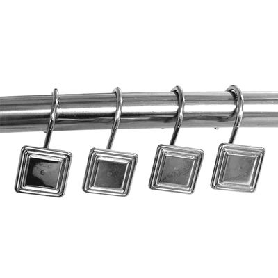 GANCHOS DE RESINA Y ACERO PARA CORTINA DE BAÑO 