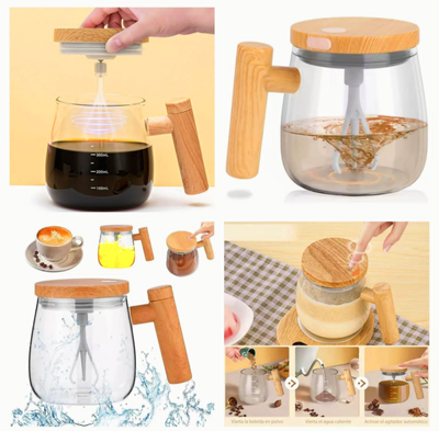 Vaso mezclador automático de vidrio