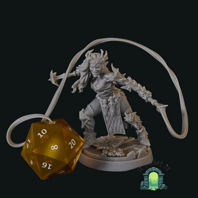 Tiefling fem guerrera