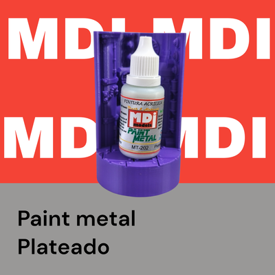 Acrilico Paint metal plateado