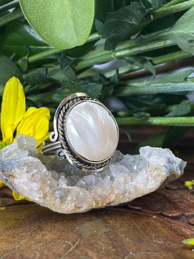 ANILLO DE ALPACA MADRE PERLA
