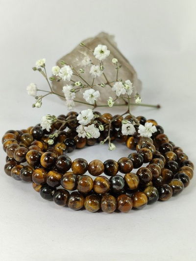 Pulsera de Piedra de Ojo de Tigre 6mm
