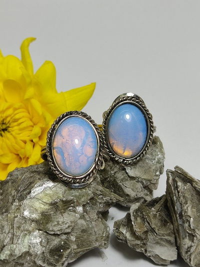 Anillo regulables Piedra Opalina