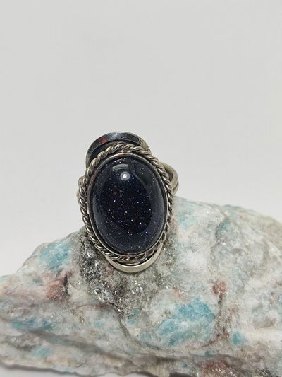 Anillo de Piedra Lluvia de Estrellas de Alpaca