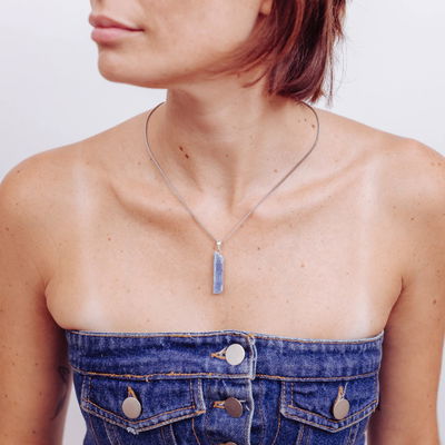 COLLAR CIANITA - "COMPASIÓN Y TRANQUILIDAD"