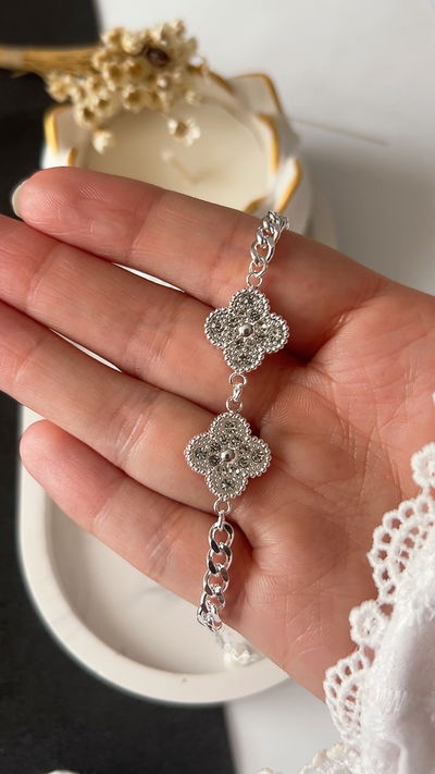 Pulsera Flor VC Con Cubic 18 A 20Cm