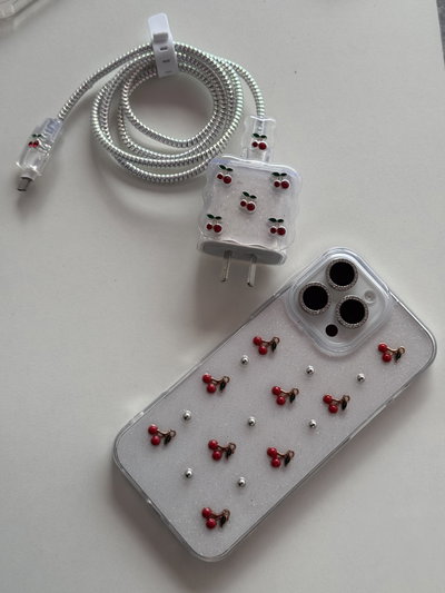 Set Cherry (Funda + protector de cargador) 