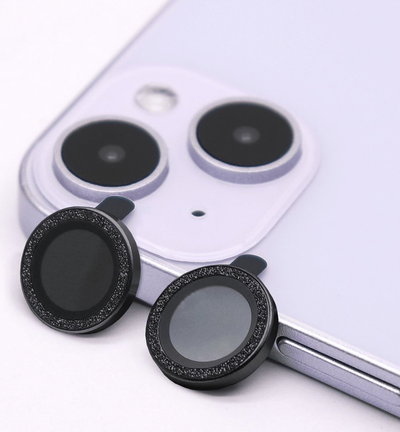 Protectores de cámara - Glitter Negro 