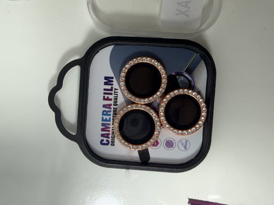 Protectores de cámara strass naranja 