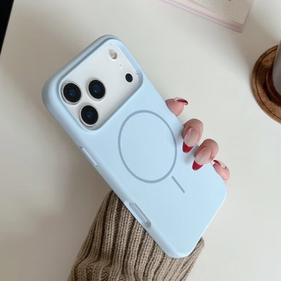 Case Silicona Magsafe - Celeste pastel 