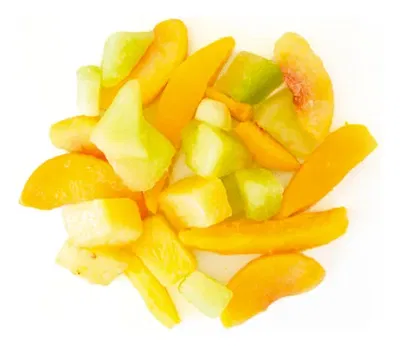 Mix frutas tropicales x 0.5kg: durazno, mango y ananá en trozoFRACCIONADO