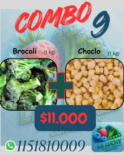 COMBO 9 1KG DE BROCOLI + 1KG DE COCHLO