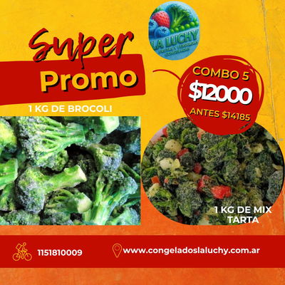 Combo 5 Brocoli + mix tarta 1 kg de cada uno 