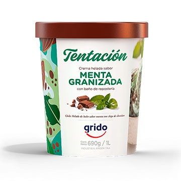 Helado GRIDO tentacion Menta Granizada 1Litro