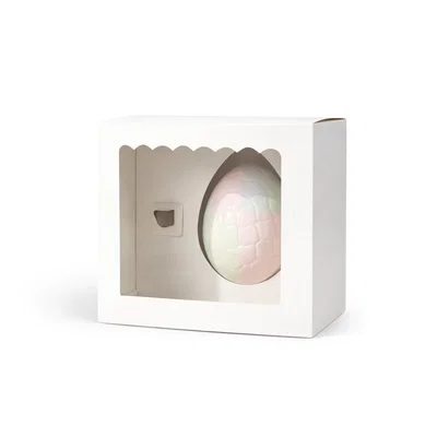 Caja Blanca Clásica con visor para medio huevo n12/15